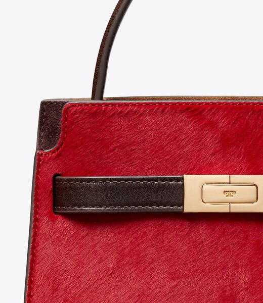 tory burch petite lee radziwill calf hair double bag