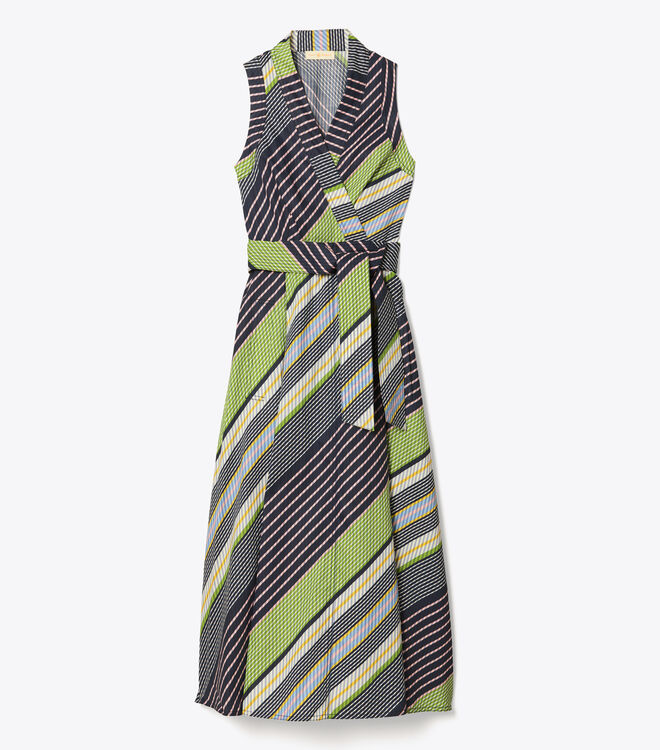 Overprinted Wrap Dress