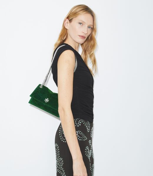 tory burch mini kira turnlock flocked shoulder bag