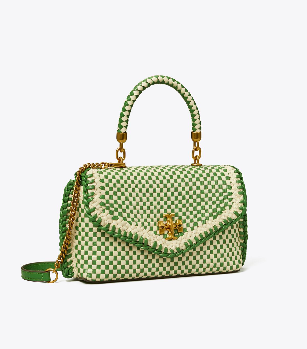 Mini Kira Woven Top-Handle Bag