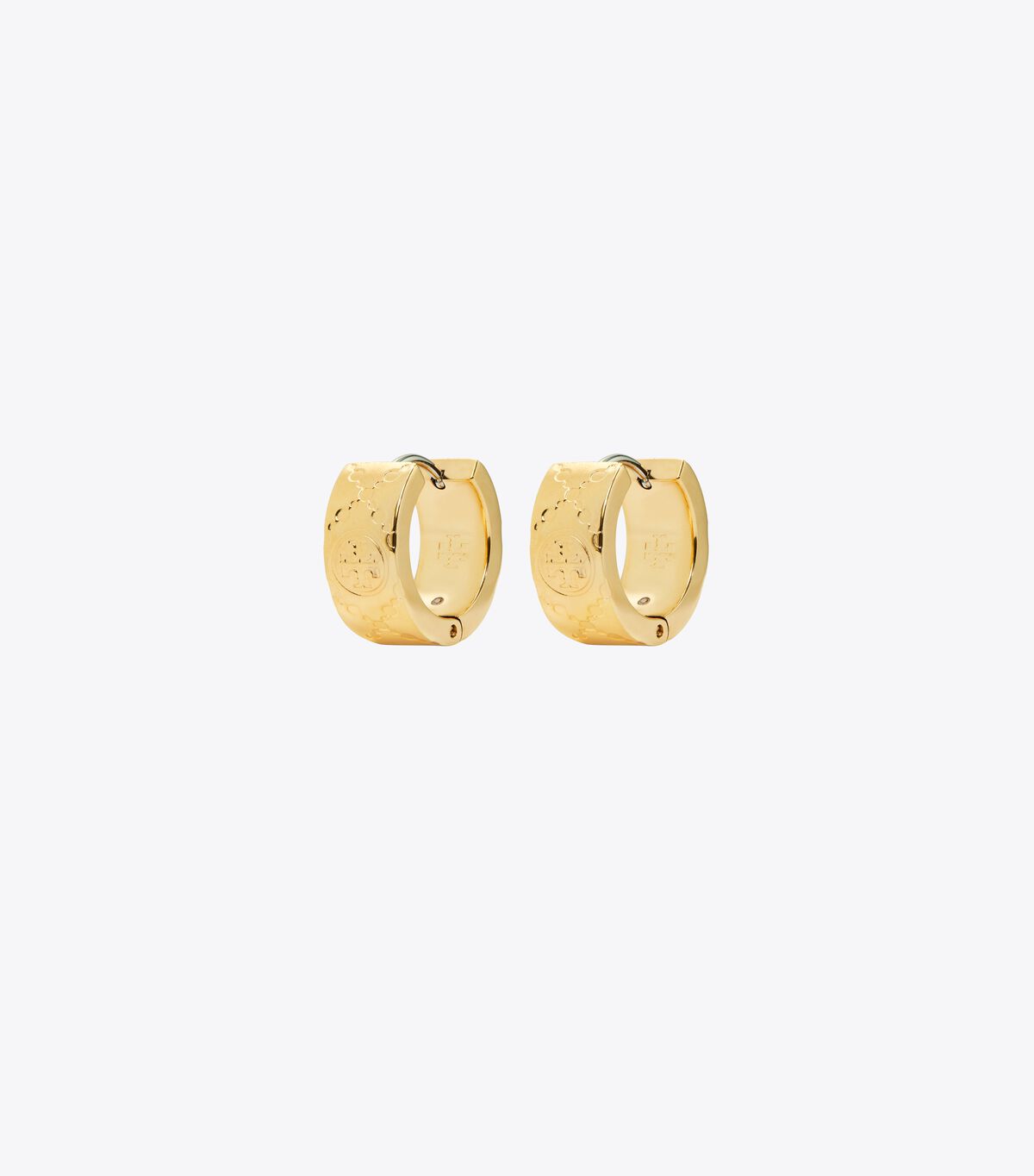 Small Icon T Monogram Hoop Earrings tory burch small icon t monogram hoop earrings