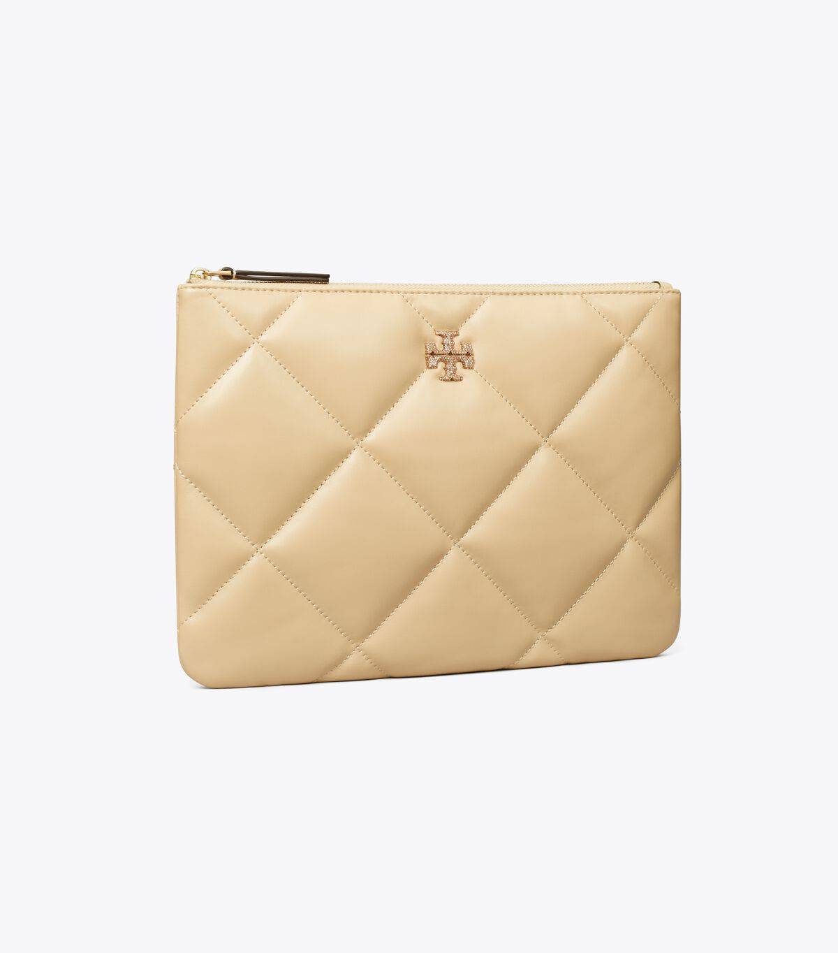 tory burch kira pave logo diamond quilt pouch