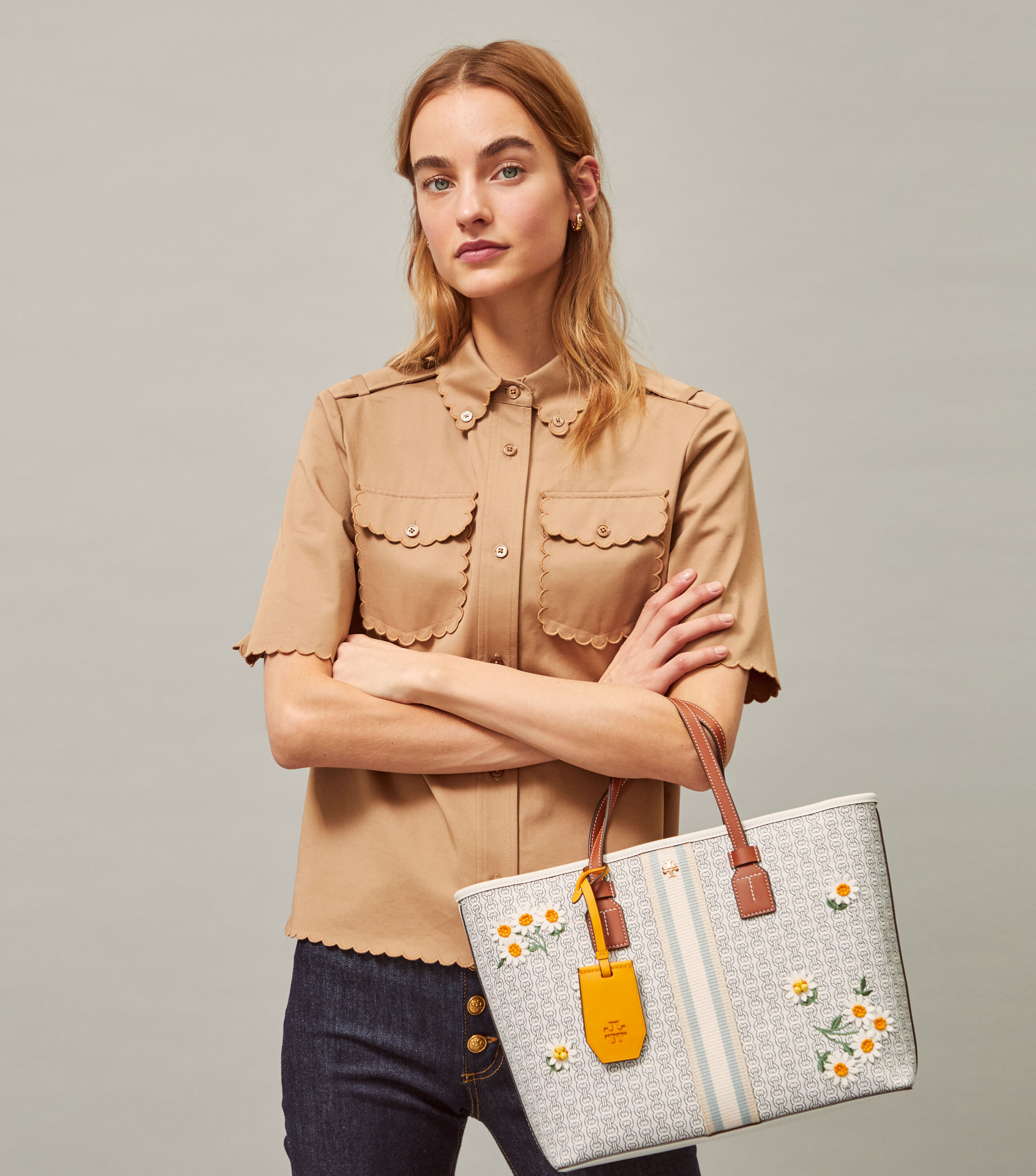 Gemini link canvas applique mini sale bag