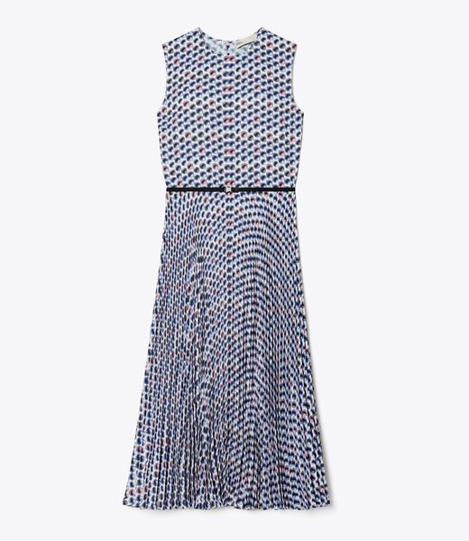 tory burch printed twill dress