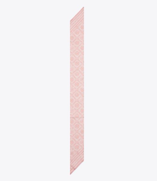 tory burch t monogram silk ribbon tie