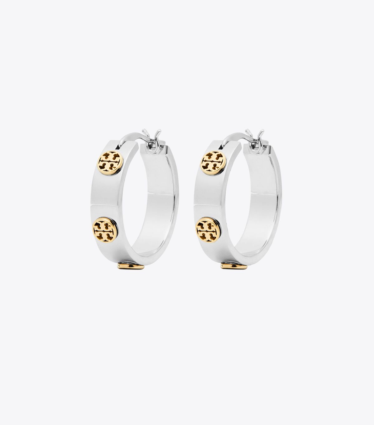 tory burch small miller stud huggie earrings