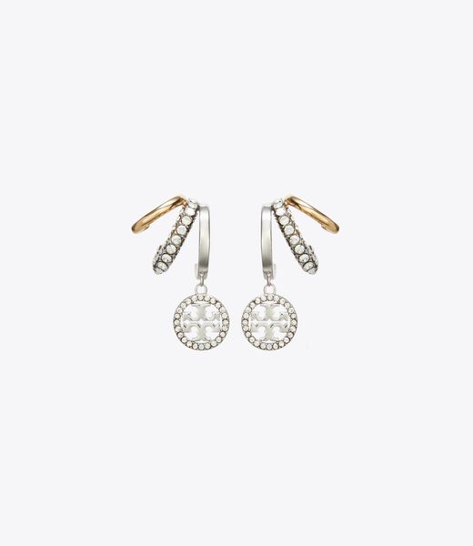tory burch miller pav   triple hoop earrings