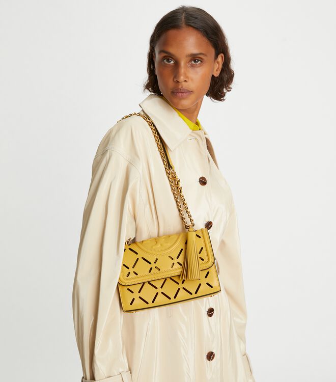 Fleming Diamond Perforated Small Convertible Shoulder Bag | Handbags | Tory  Burch