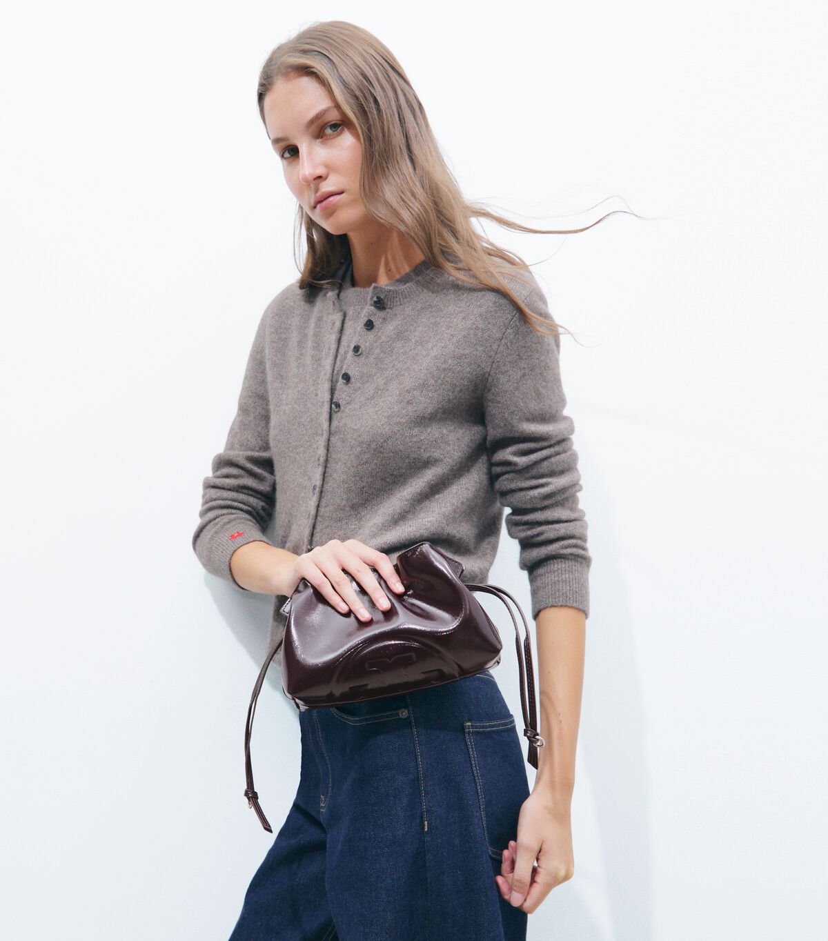 tory burch ella distressed drawstring pouch