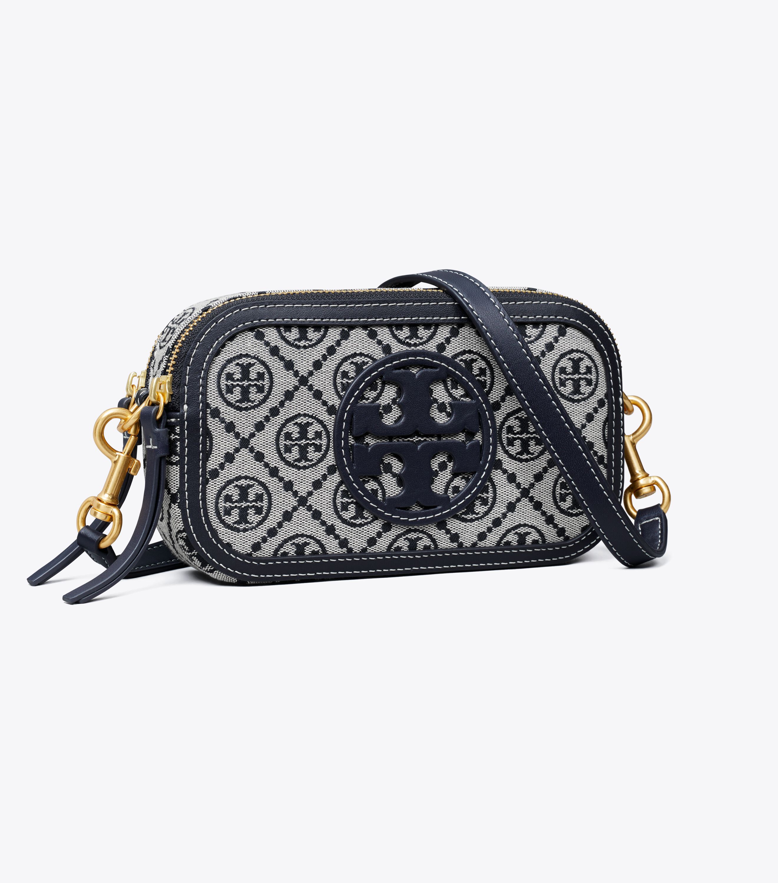 Mini T Monogram Miller Crossbody Bag, Tory Navy | Tory Burch KSA