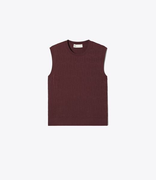 tory burch t monogram jacquard tank