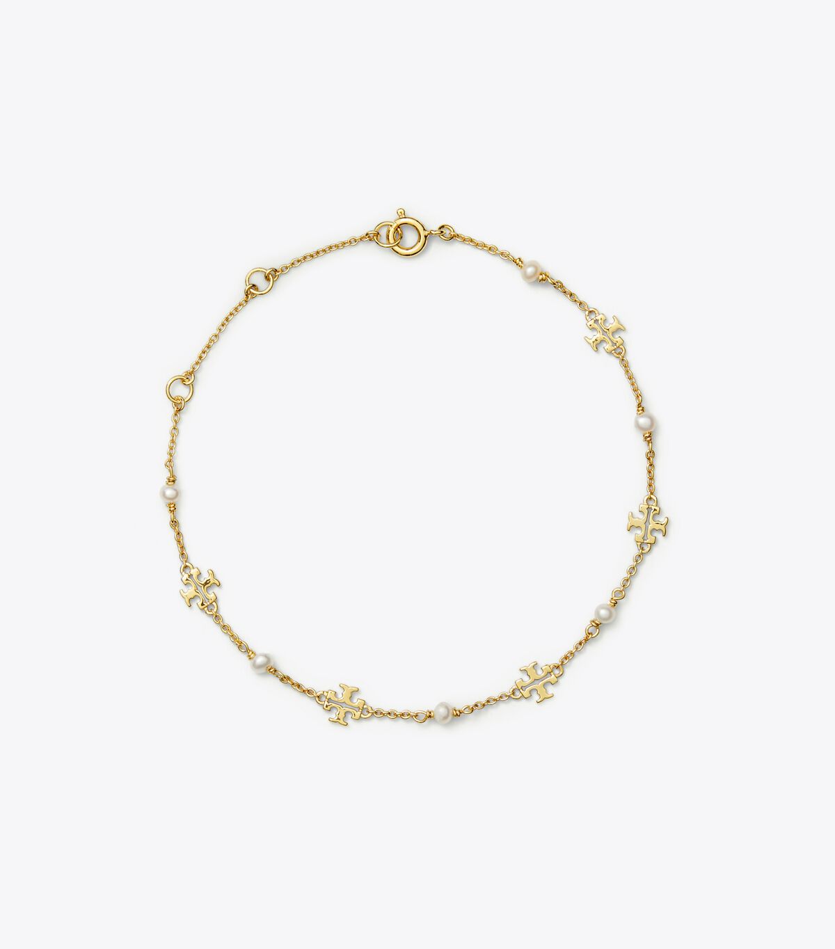 tory burch kira pearl delicate chain bracelet