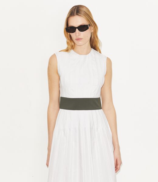 tory burch pleated poplin dress
