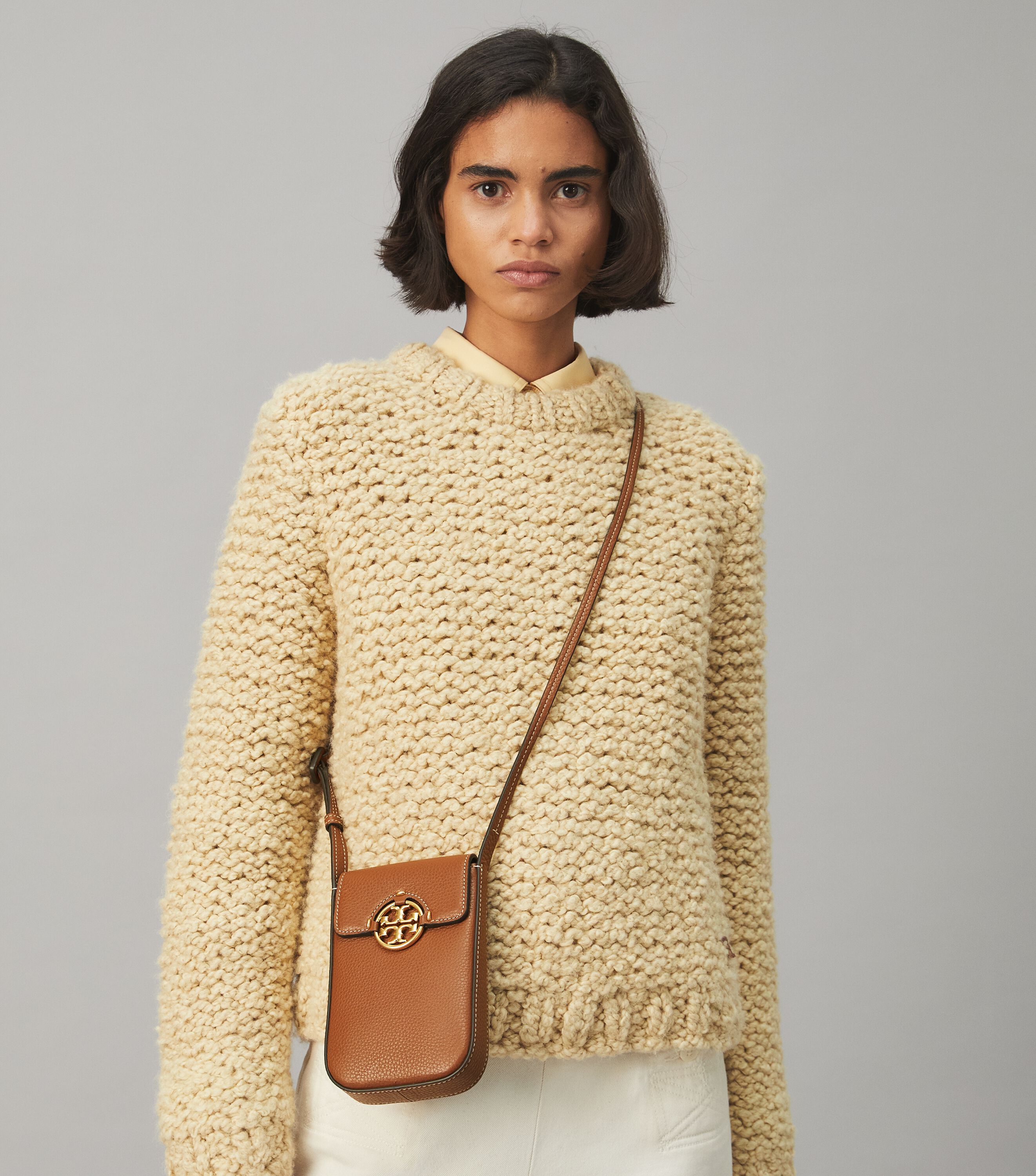 Miller Phone Crossbody, Light Umber | Tory Burch KSA