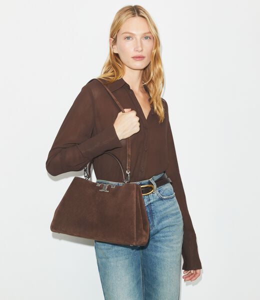 tory burch eleanor suede satchel