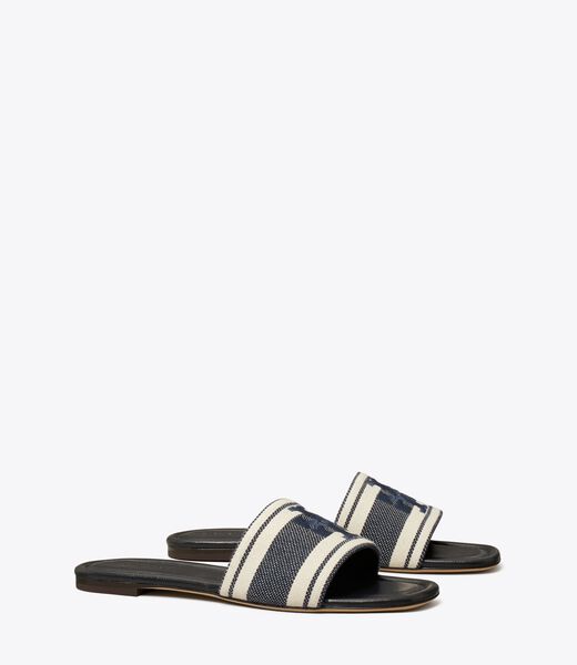 Double T Jacquard Slide