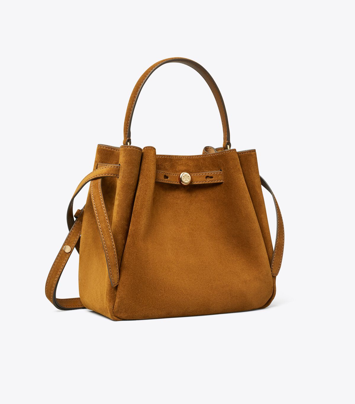 tory burch romy suede bucket bag