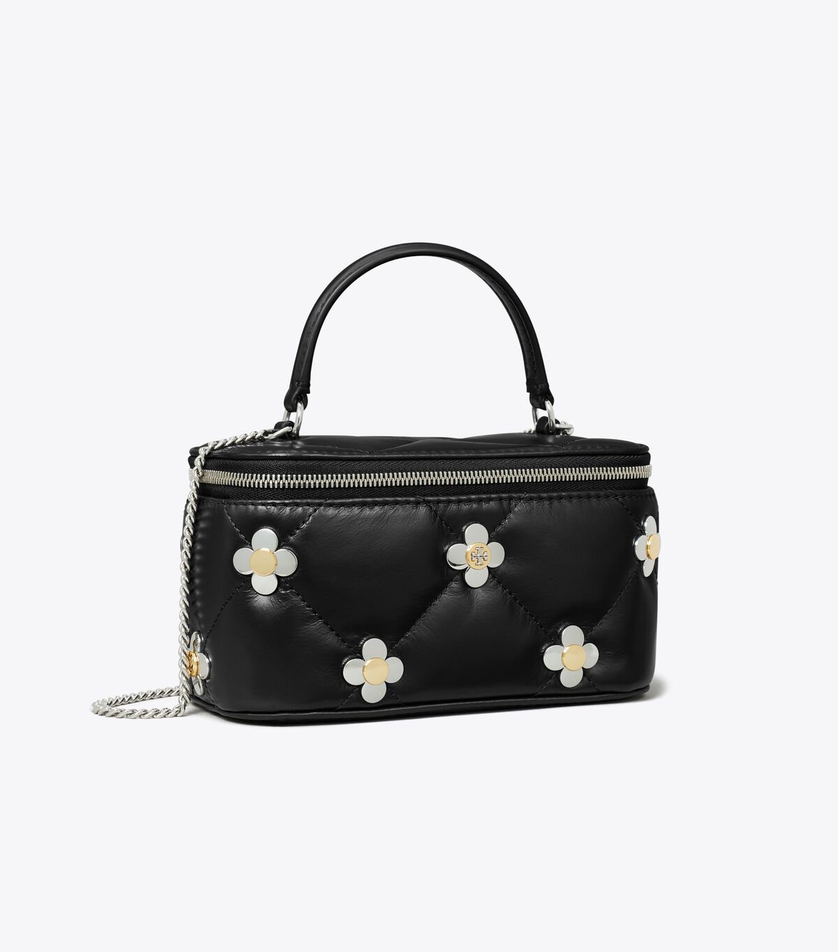 tory burch kira diamond quilt clover vanity case