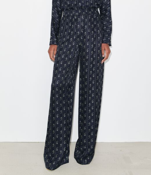 tory burch relaxed fit jacquard pants