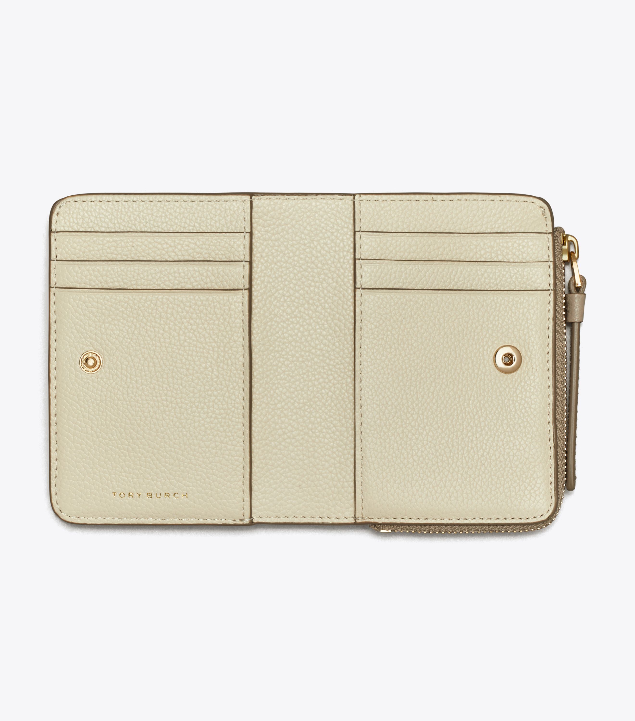 ☆☆Tory Burch☆☆ Tory Burch Women's McGraw Half Wallet 645 McGraw Bi-Fold Wallet, Fresh Clay | Tory Burch KSA