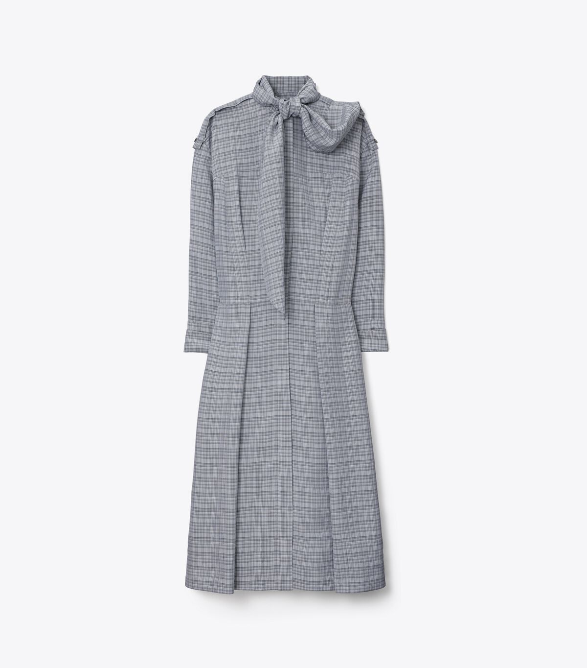 tory burch front tie jacquard shirtdress