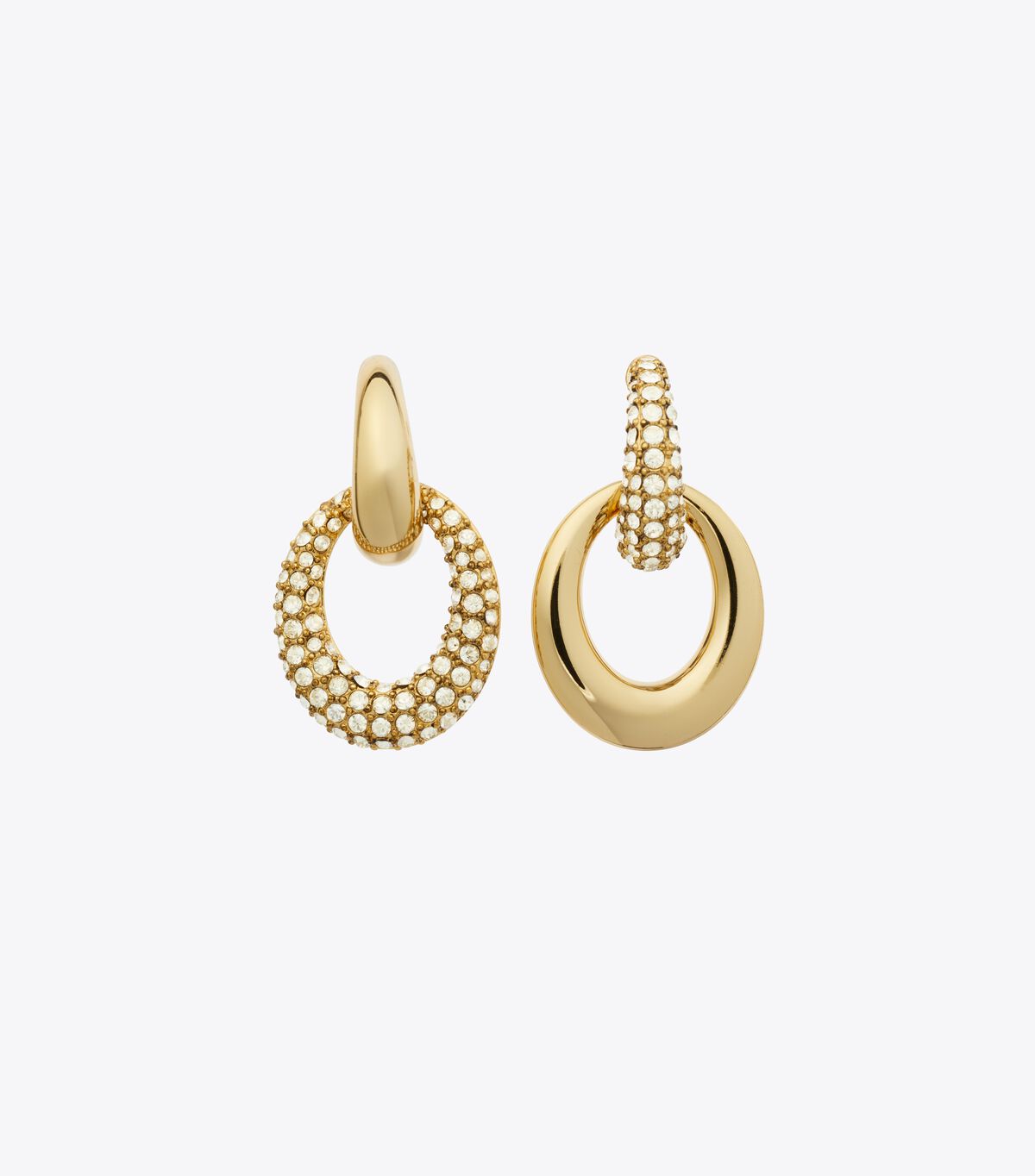 tory burch pierced pav  doorknocker earrings
