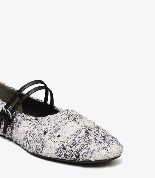 tory burch حذاء باليرينا ماري جين بشريطين