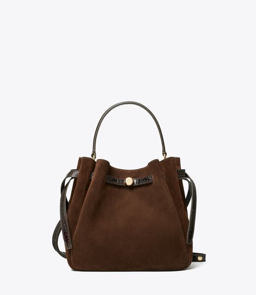 tory burch romy suede bucket bag