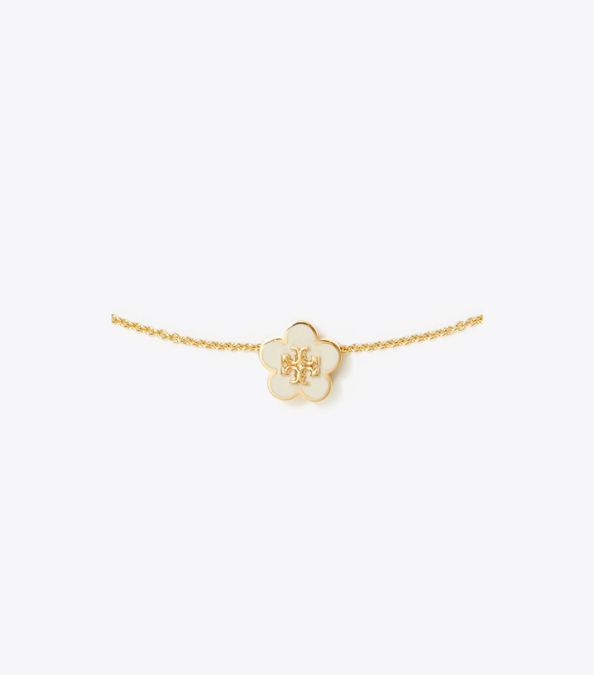 tory burch kira enamel flower pendant necklace