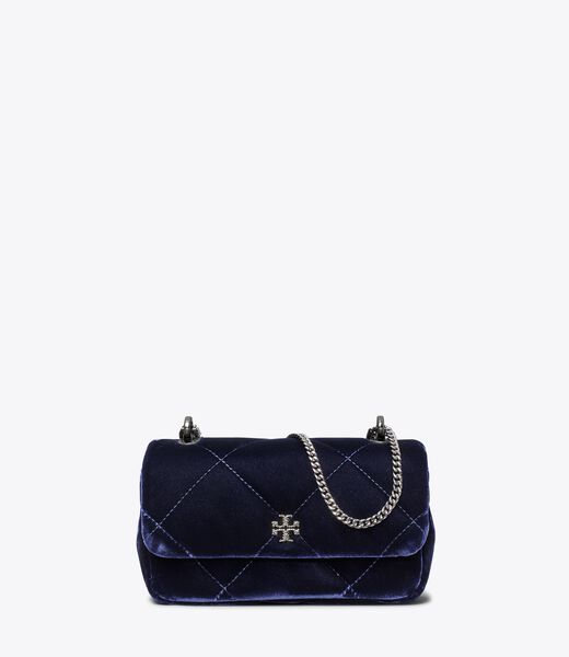 tory burch حقيبة ميني كيرا دايموند المخملية المبطنة