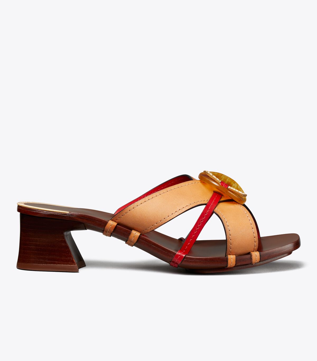 tory burch knotted heeled mule sandal