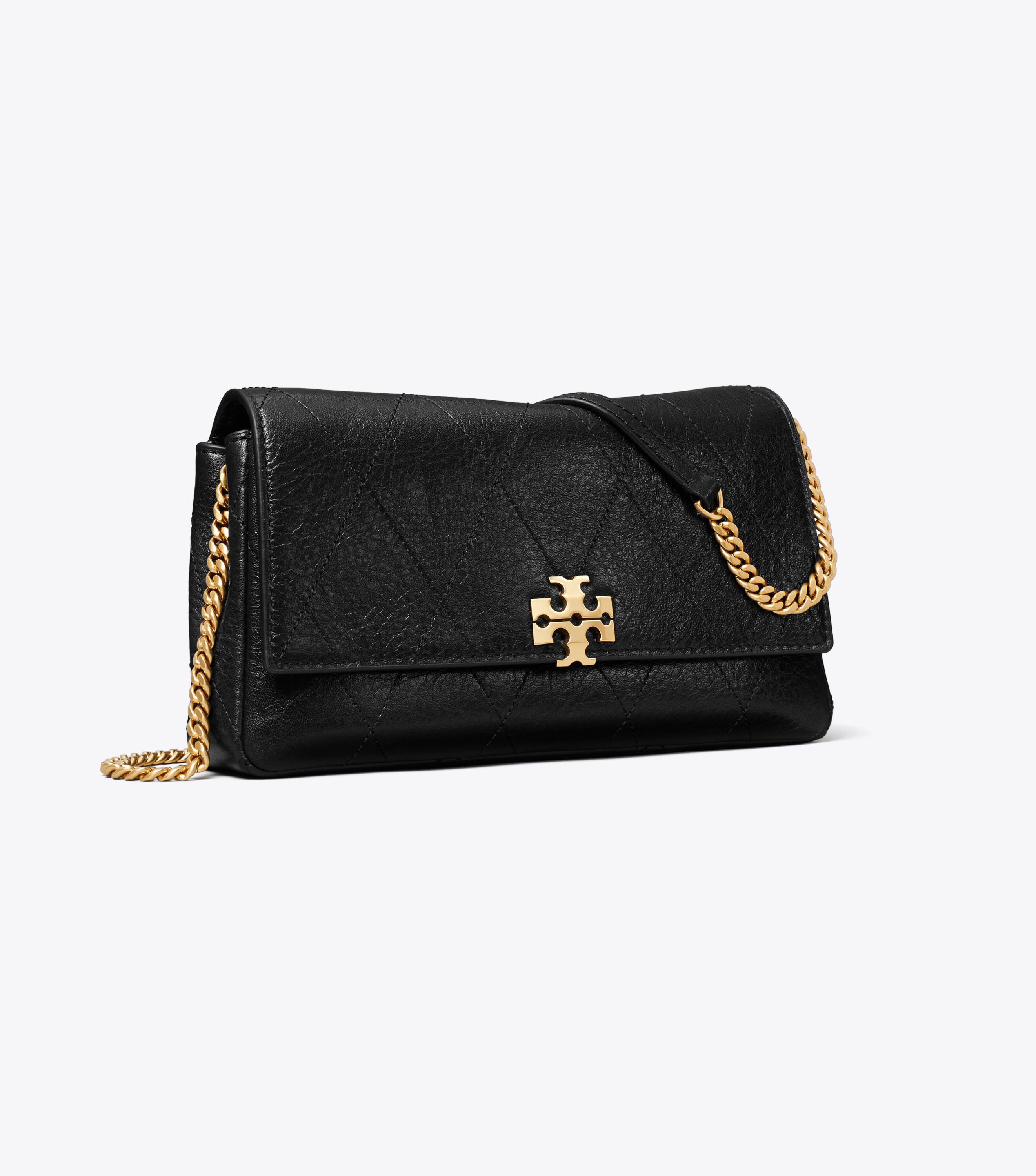 Charlie Quilted Chain Crossbody, Black | Tory Burch KSA