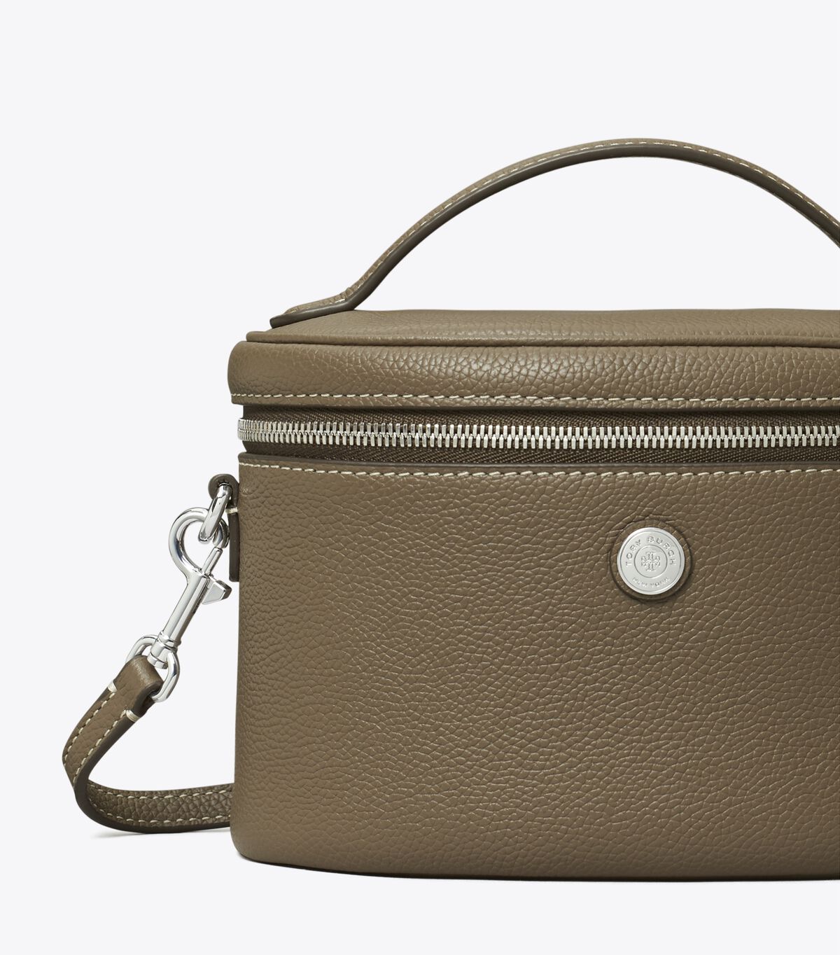 حقيبة مستحضرات تجميل ناعمة ومرصعة بالحصى tory burch حقيبة مستحضرات تجميل ناعمة ومرصعة بالحصى