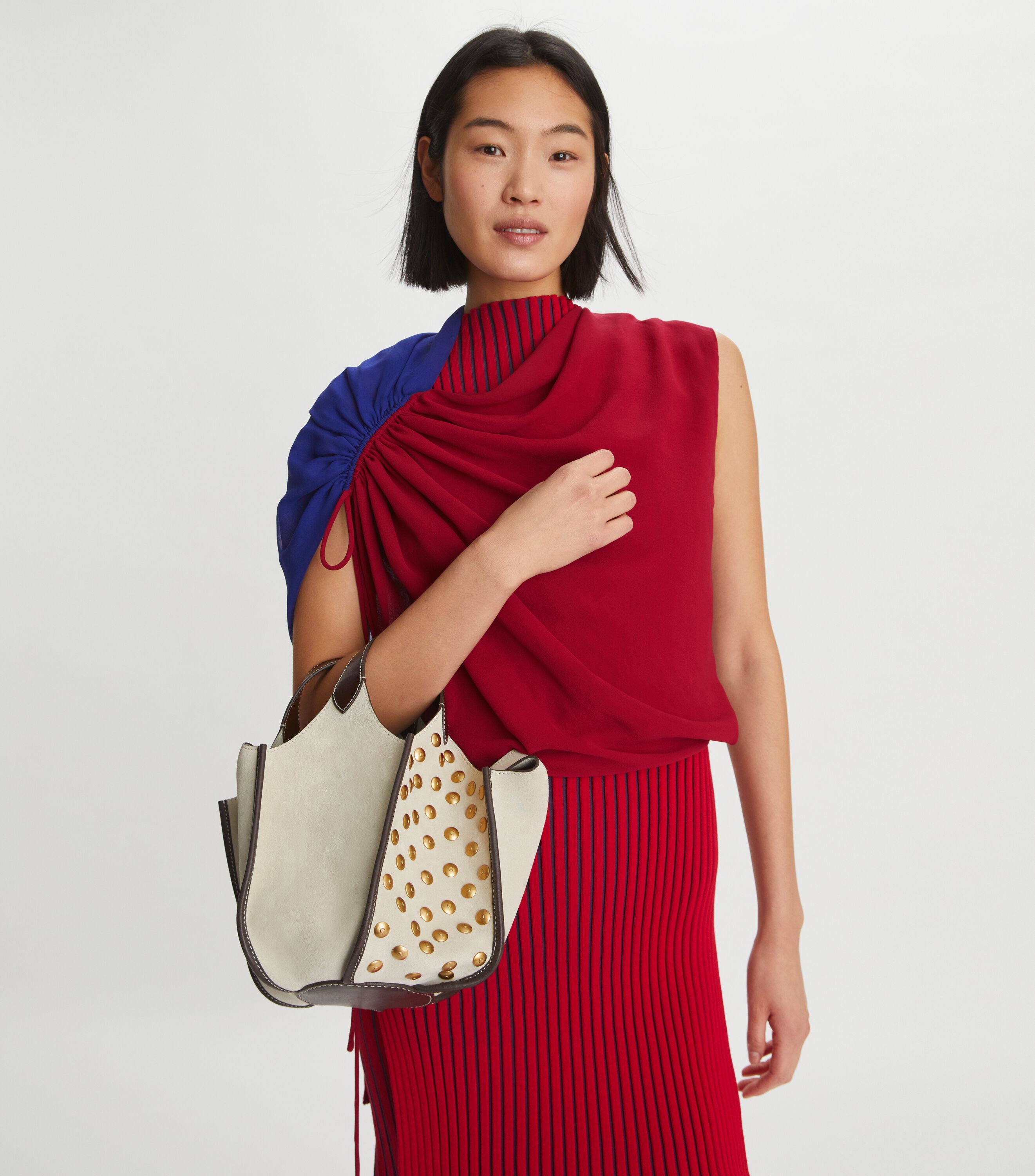 Tory burch studded tote on sale
