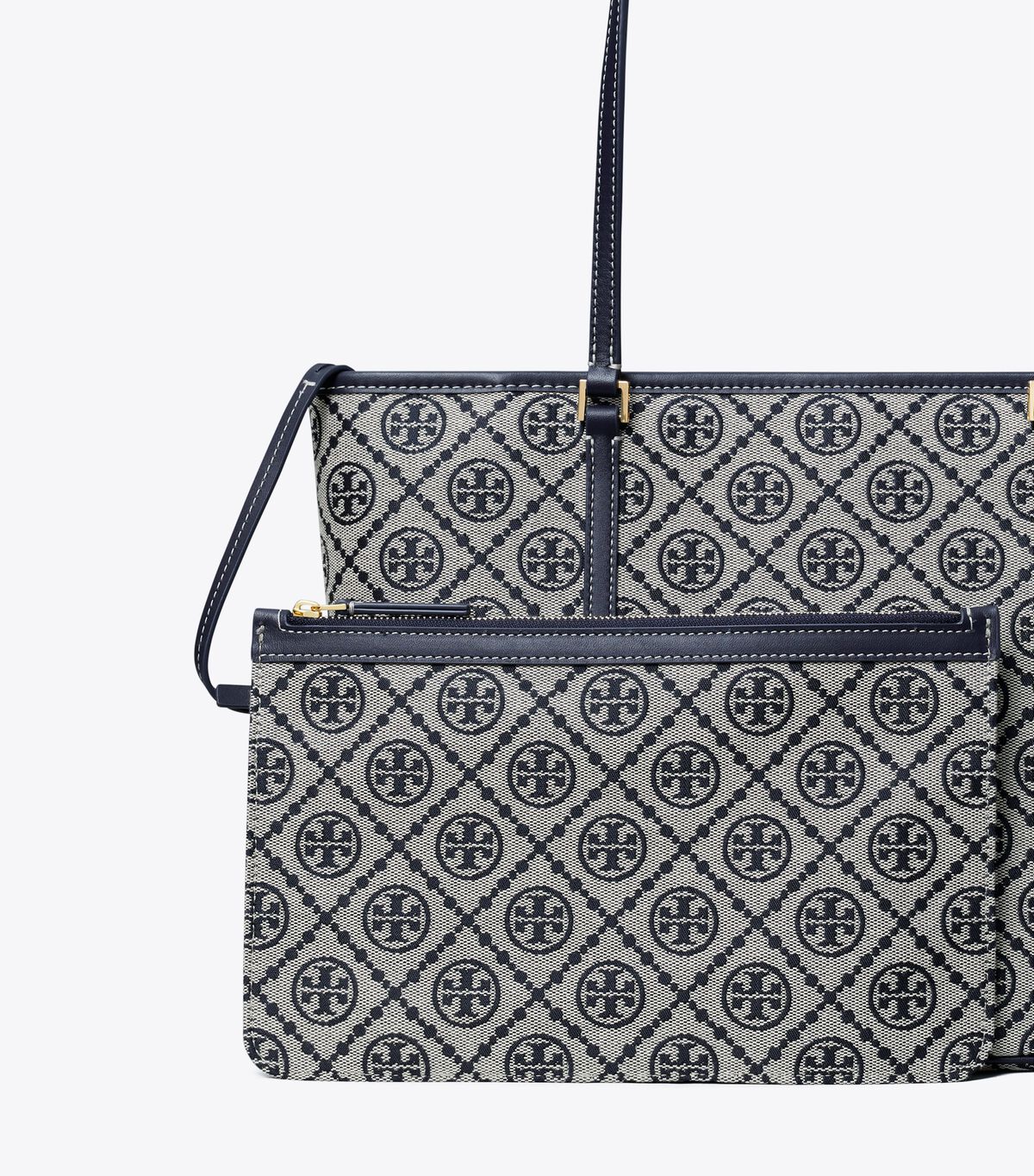 tory burch t monogram small zip tote