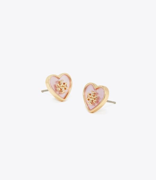 tory burch kira heart stud earring