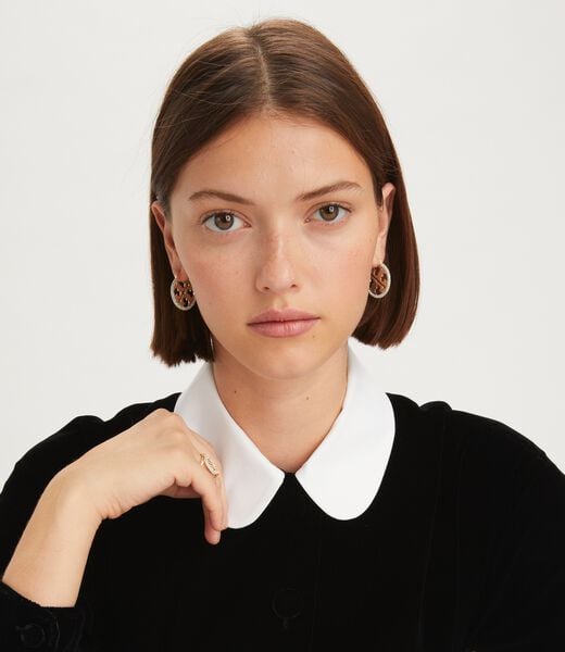 tory burch miller pav hoop earring