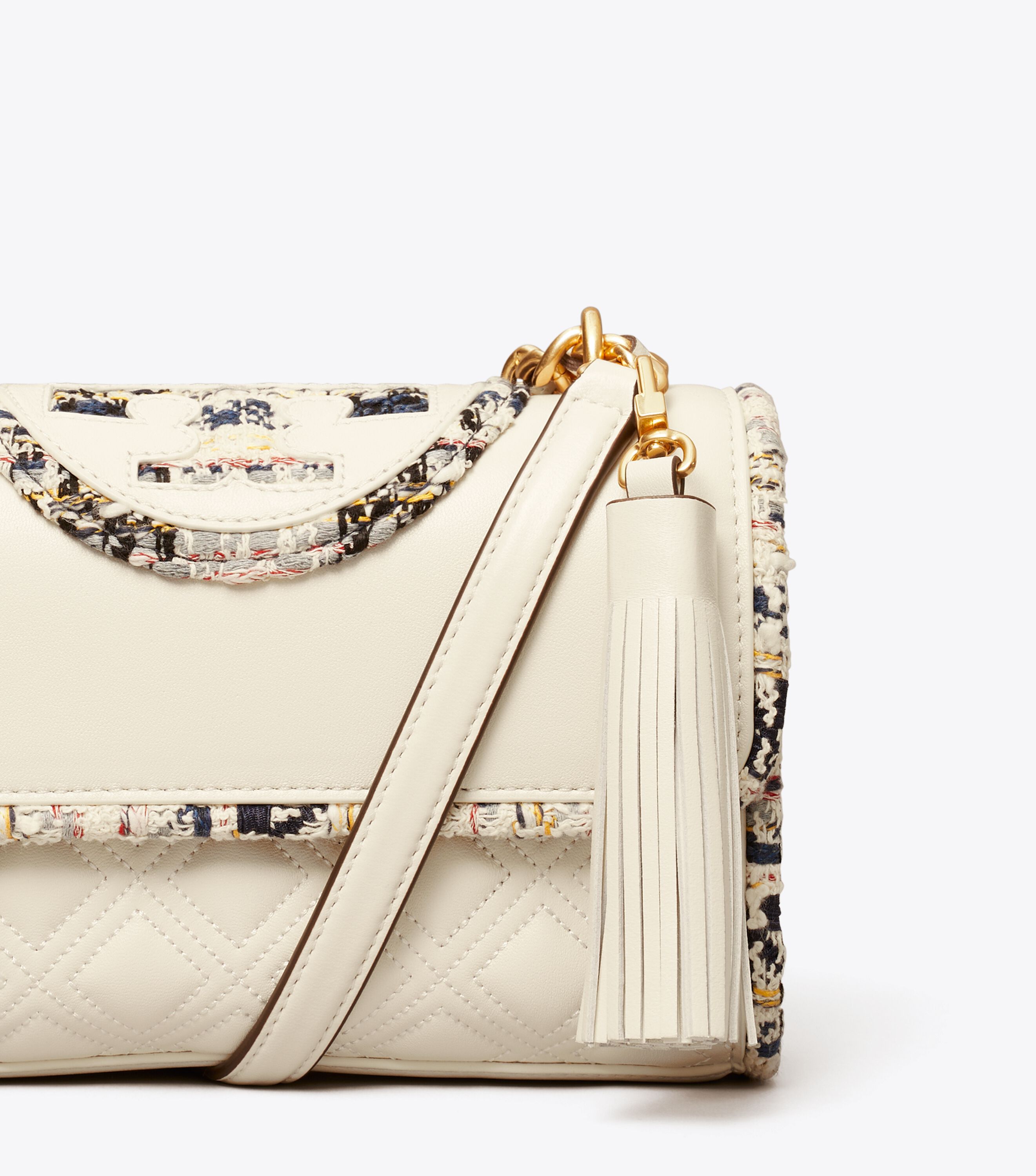 Tory burch fleming tweed convertible shoulder bag discount