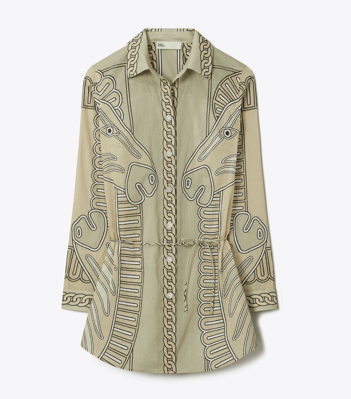 tory burch printed brigitte cotton tunic