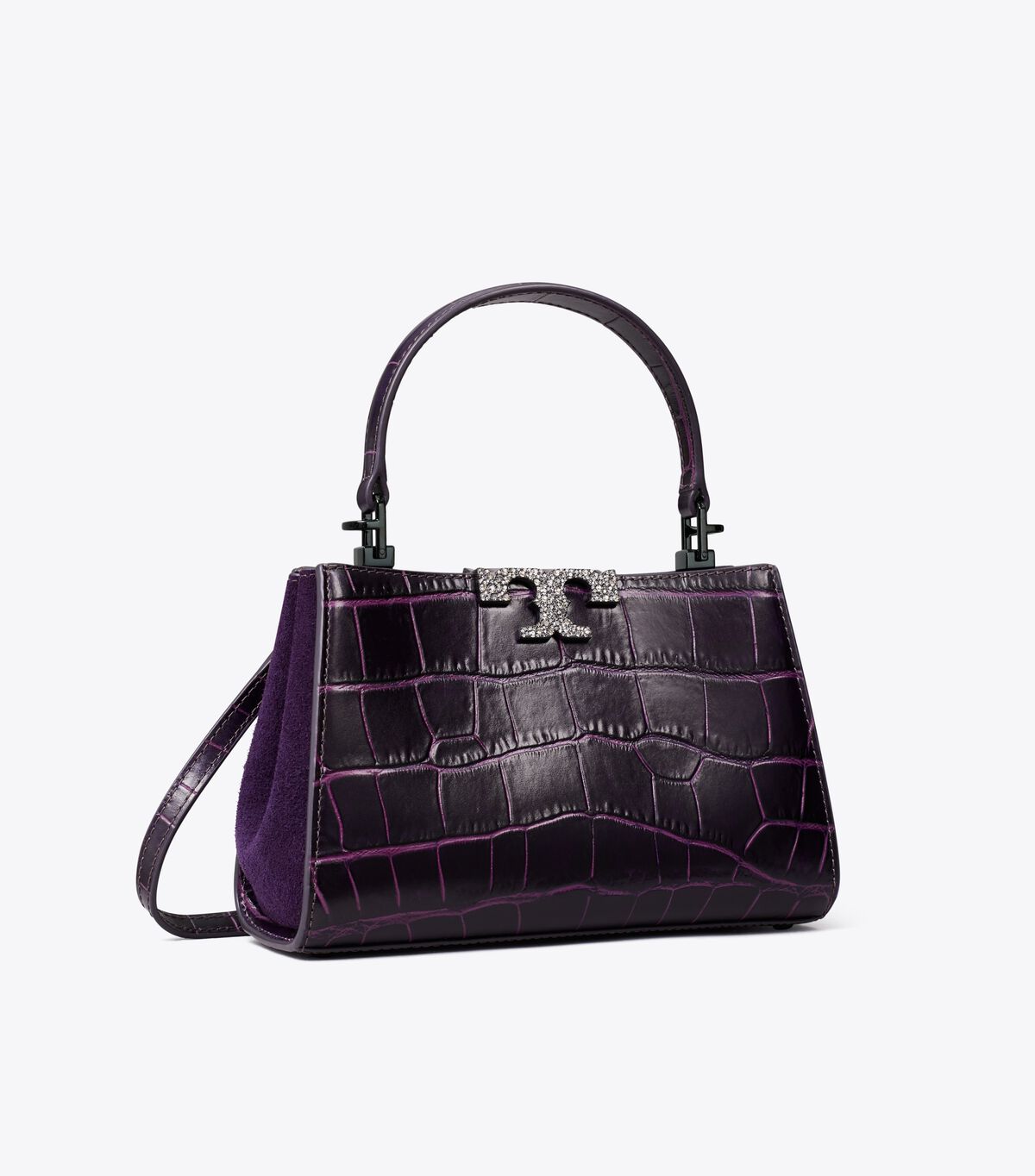 Mini Eleanor Croc-Embossed Satchel tory burch mini eleanor croc embossed satchel