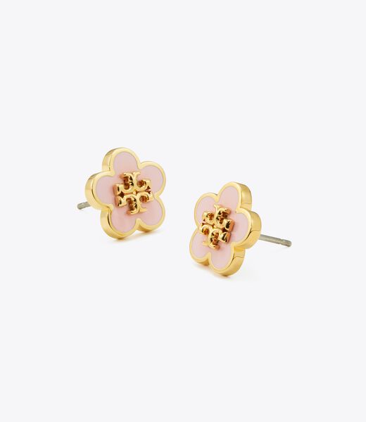 tory burch kira enamel flower stud earring