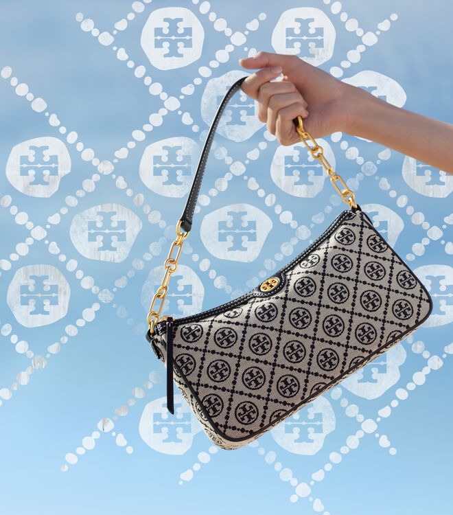 Tory Burch T Monogram Camera Bag in Blue