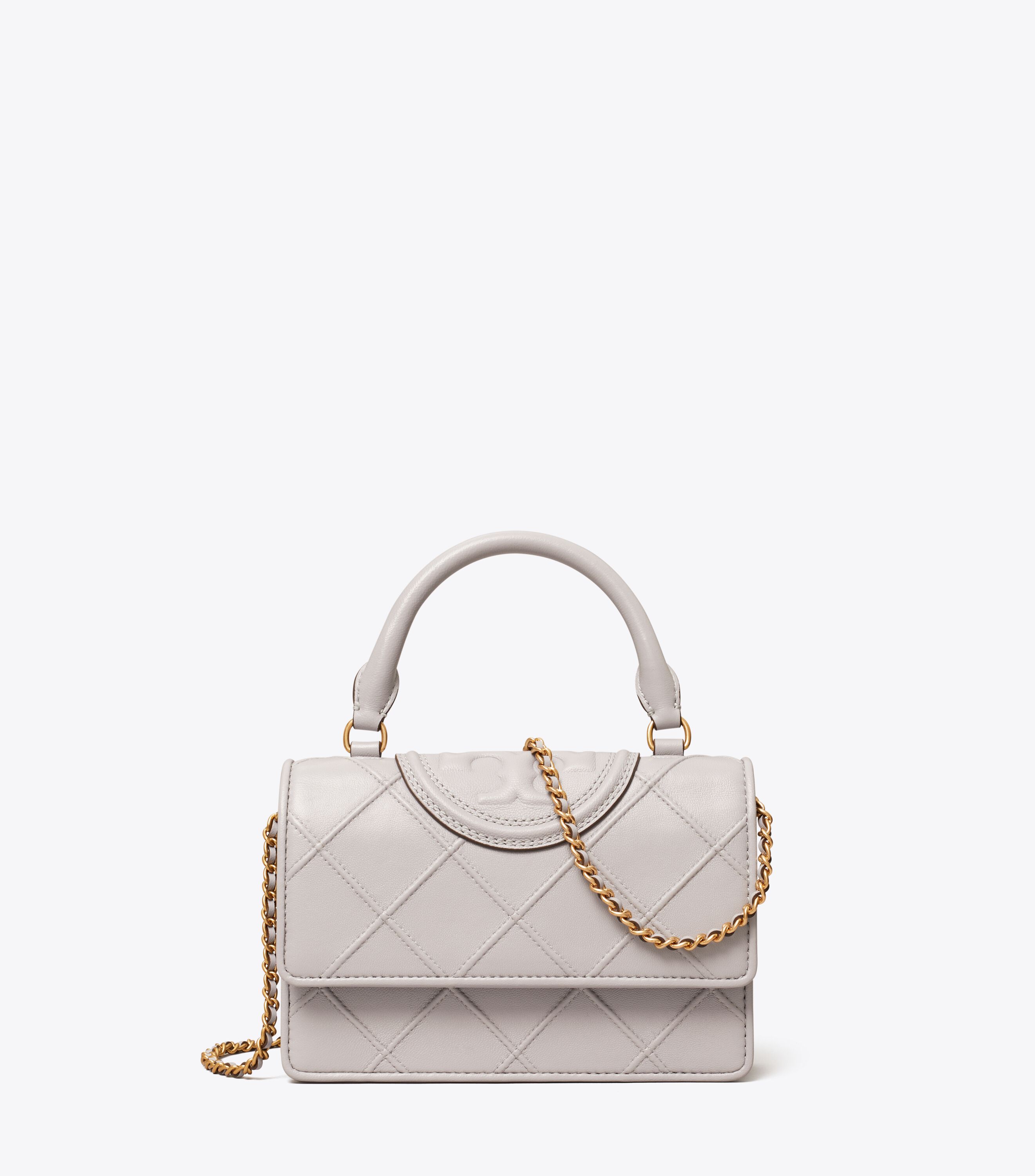 Fleming quilted leather top handle satchel hot sale