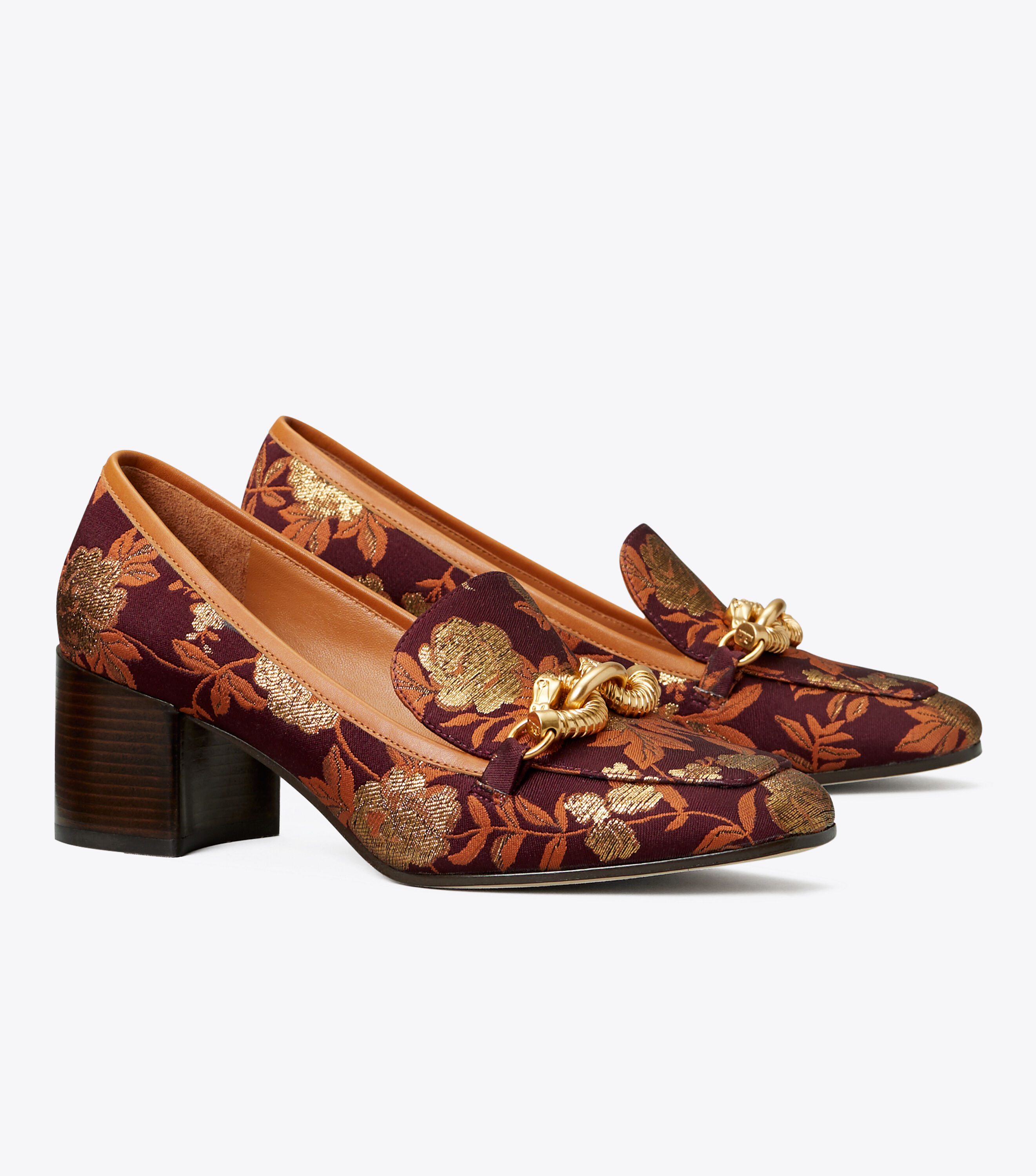 Jessa Jacquard Mid Heel Pump Tory Burch