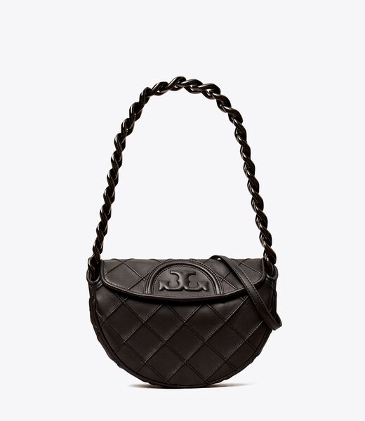 tory burch mini fleming soft crescent bag