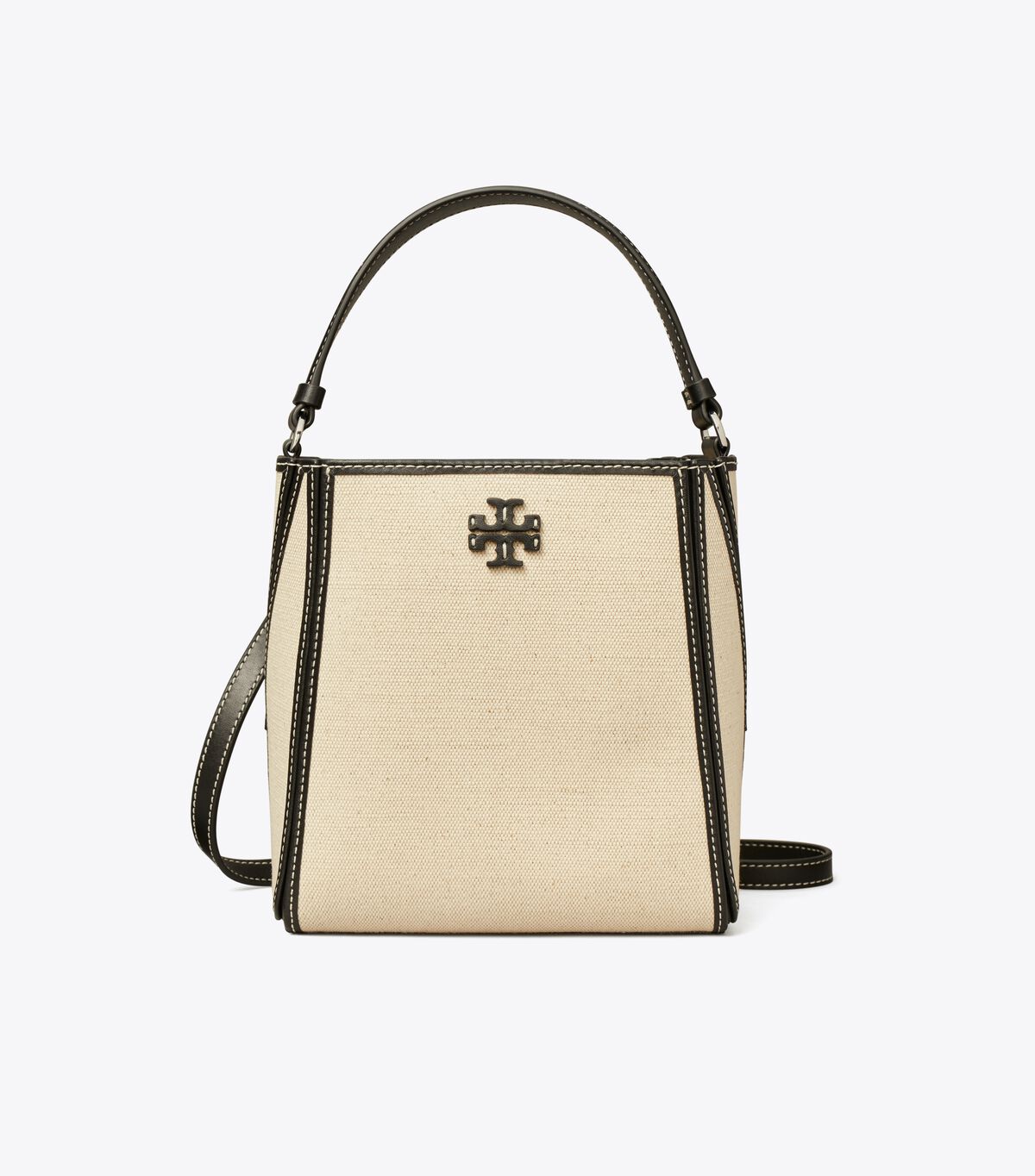 tory burch small mcgraw canvas bucket bag