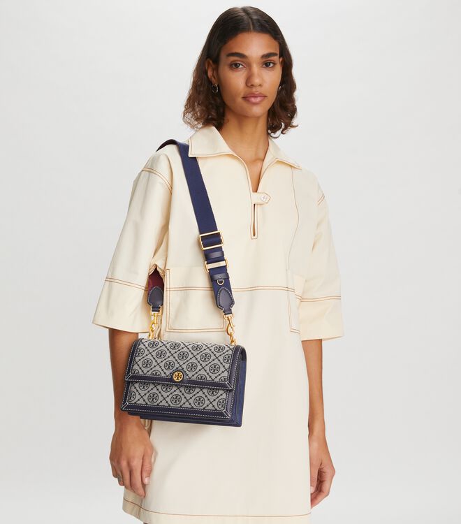 Small t monogram shoulder bag