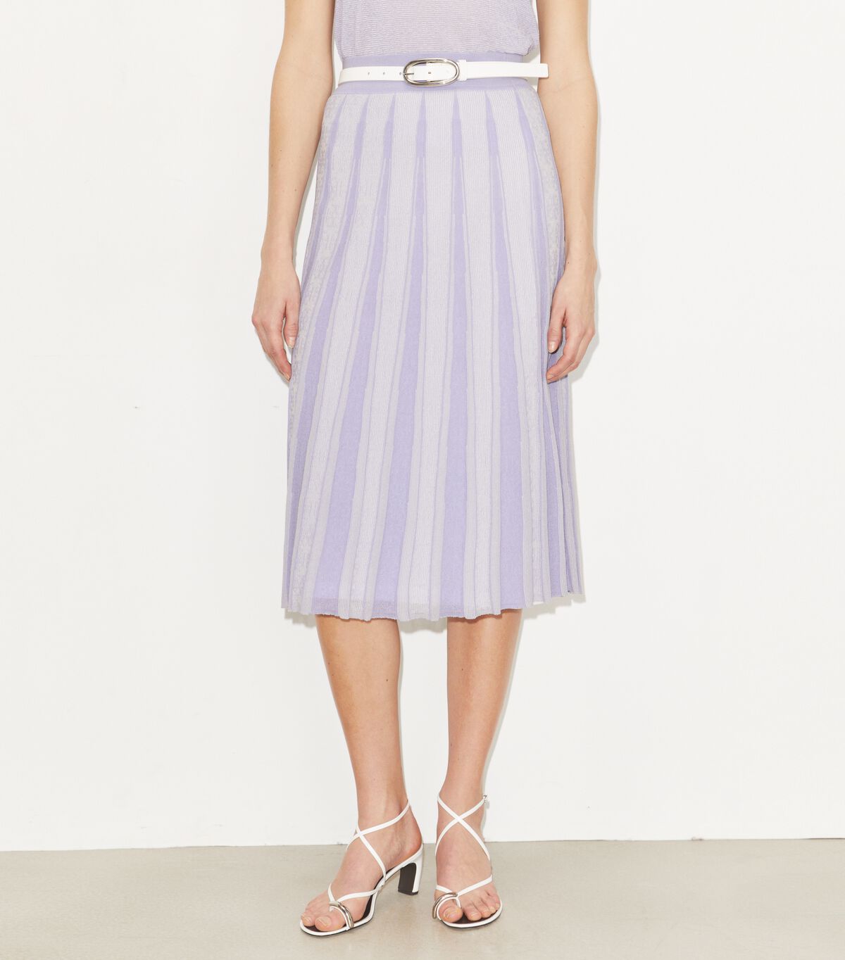 tory burch pleated cotton skirt