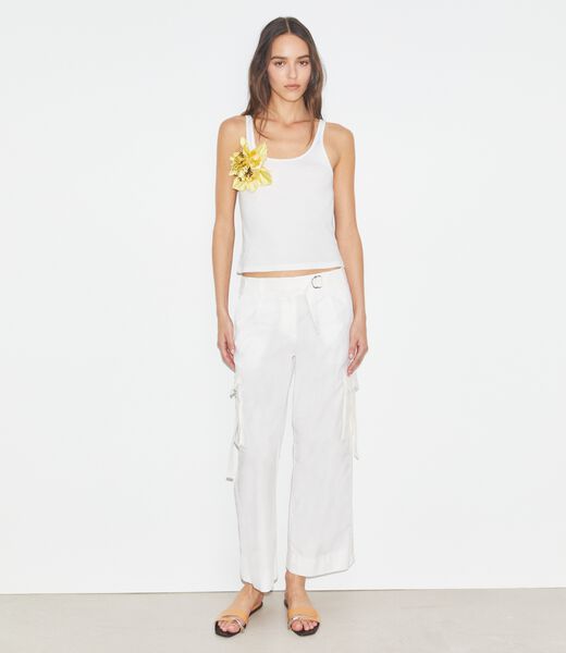 tory burch cotton cargo pant