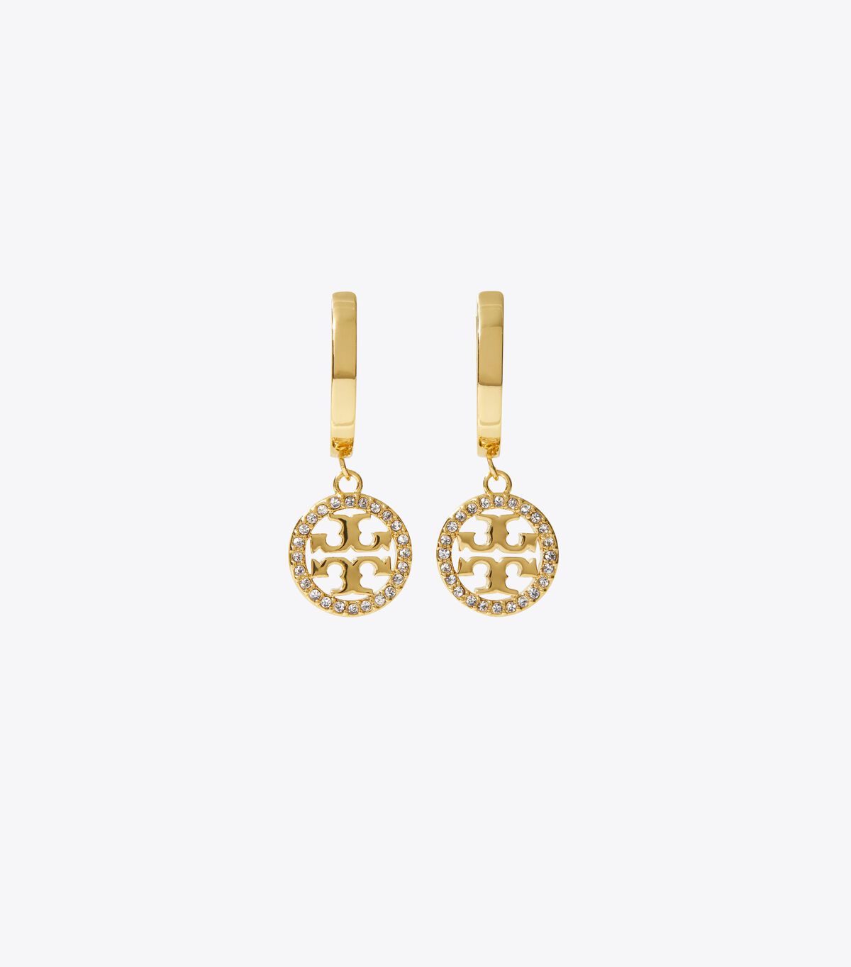 tory burch miller pave hoop earring